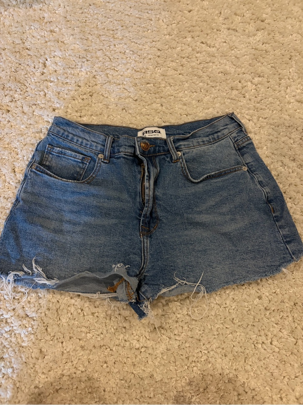 RSQ Blue Denim Frayed Cutoff Shorts